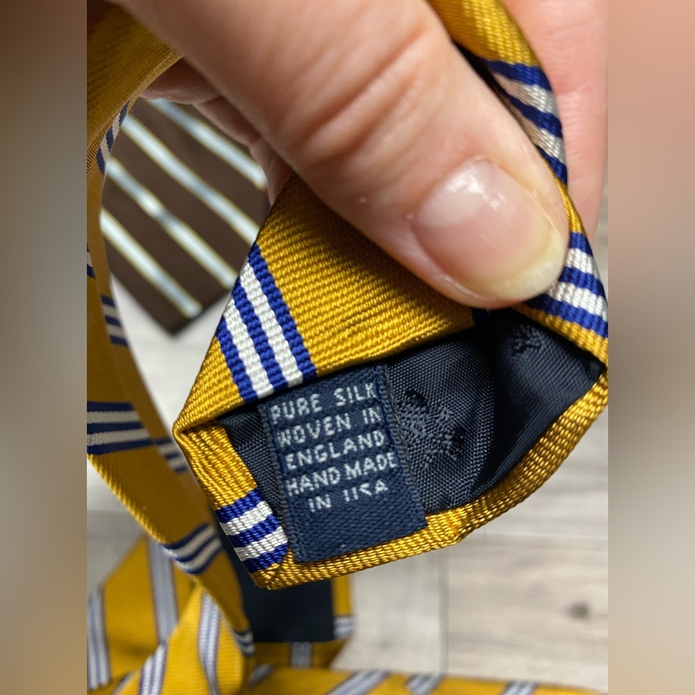 Brooks Brothers Makers Striped Plaid Necktie Lot Of 3 Mens Classic Patterns Silk - Picture 6 of 9